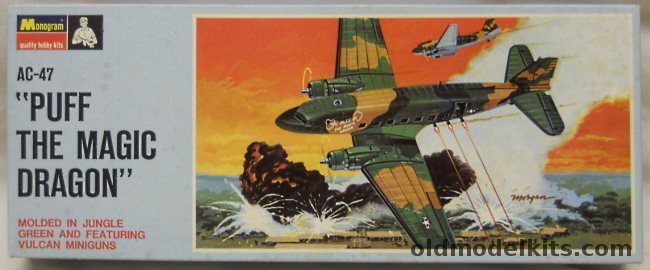 Monogram 1/90 AC-47 'Puff the Magic Dragon' Gunship -  Blue Box Issue, PA147-100 plastic model kit